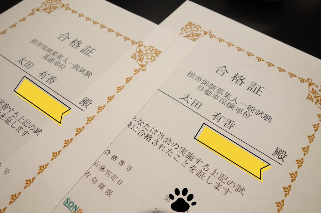 保険の資格を取得することが出来ました🤗