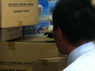 工場にかわいいお客様♪