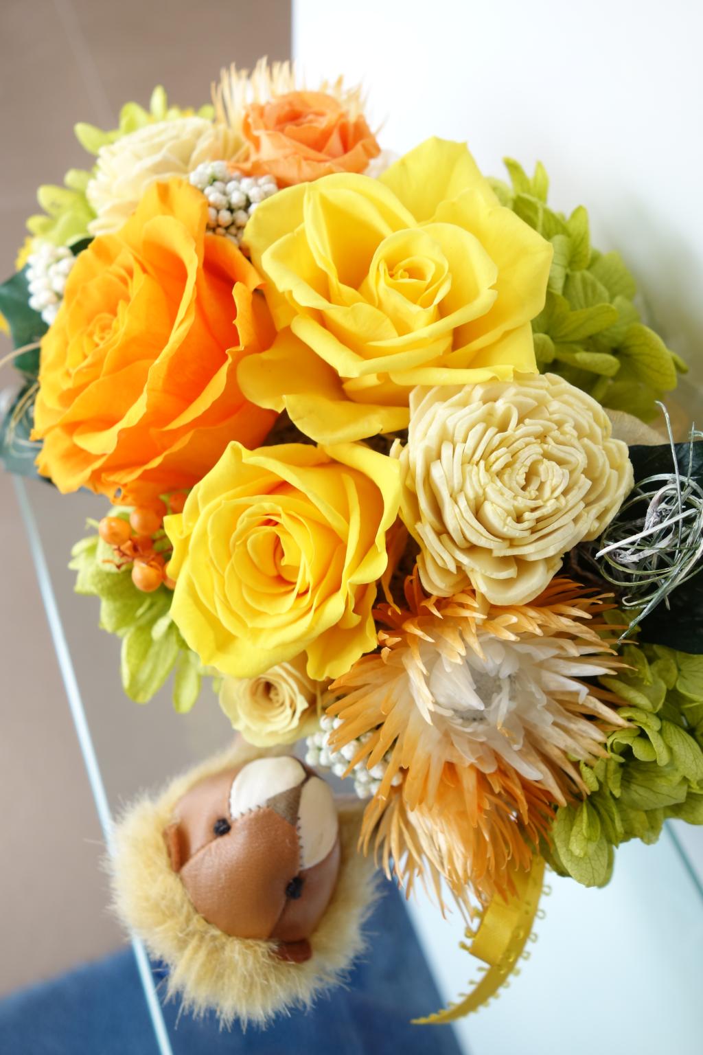 オレンジ色のお花にチェンジ🍊🌼