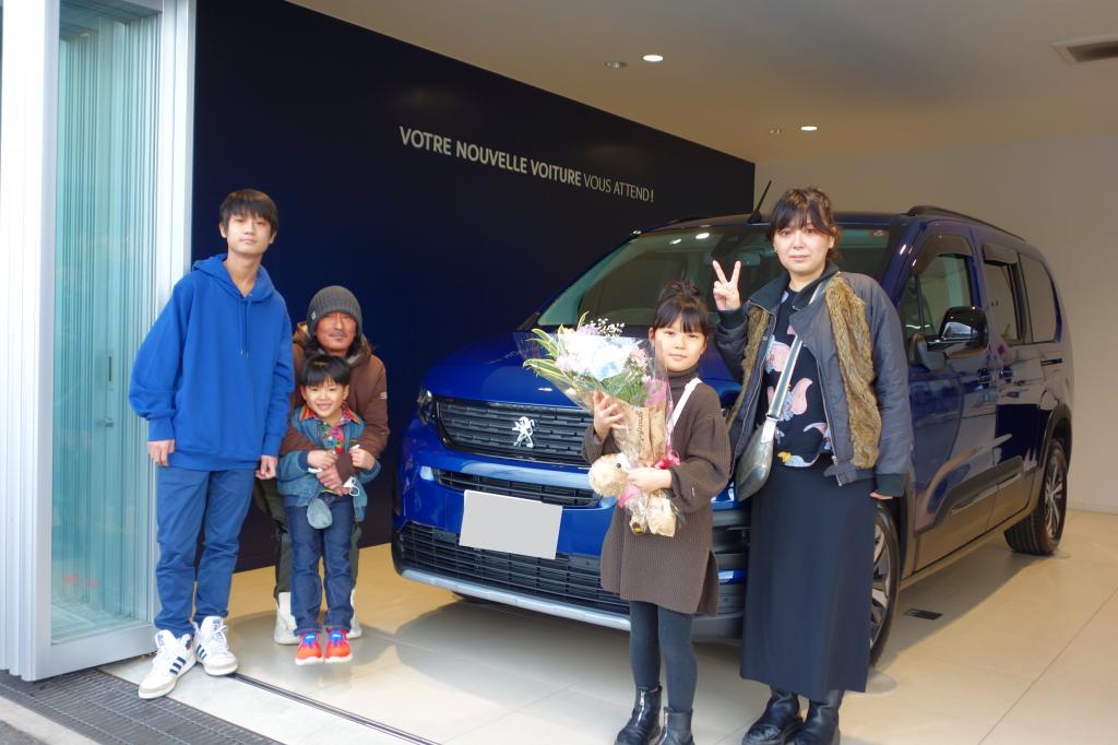 【PEUGEOT RIFTER LONG GT】ご納車ありがとうございました💐