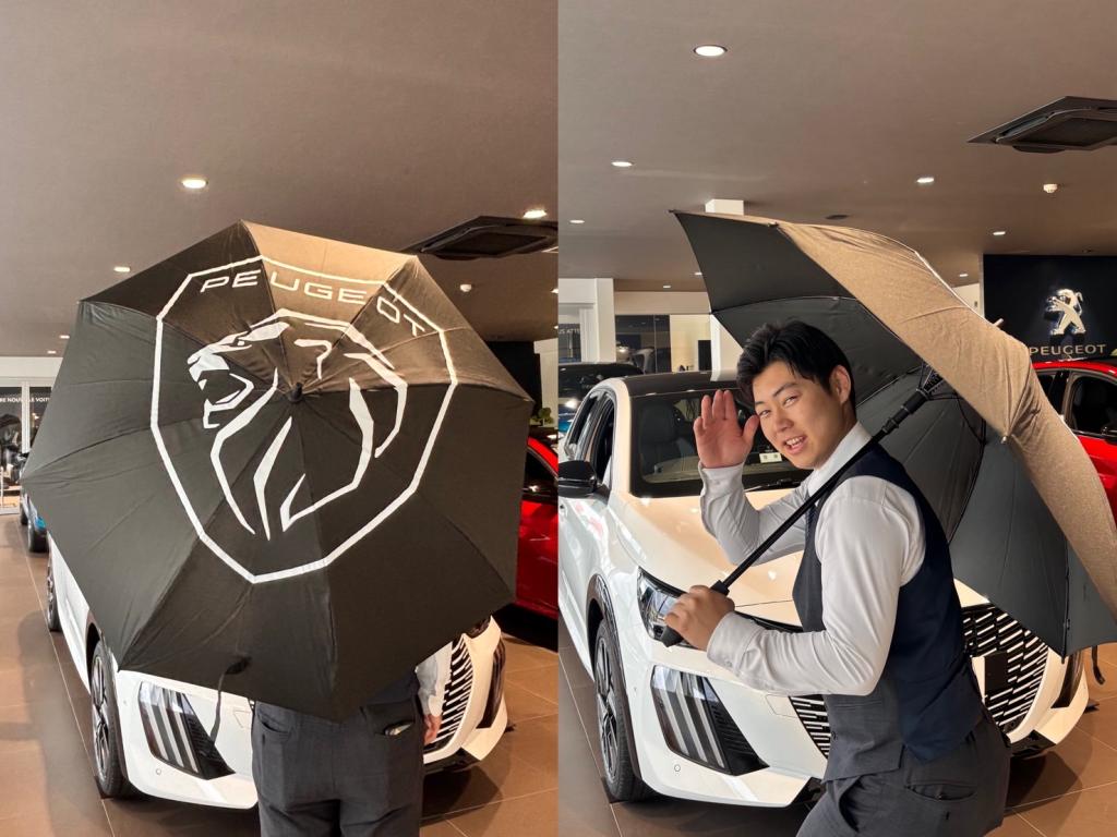 PEUGEOTの傘、新調しました☂️☂️
